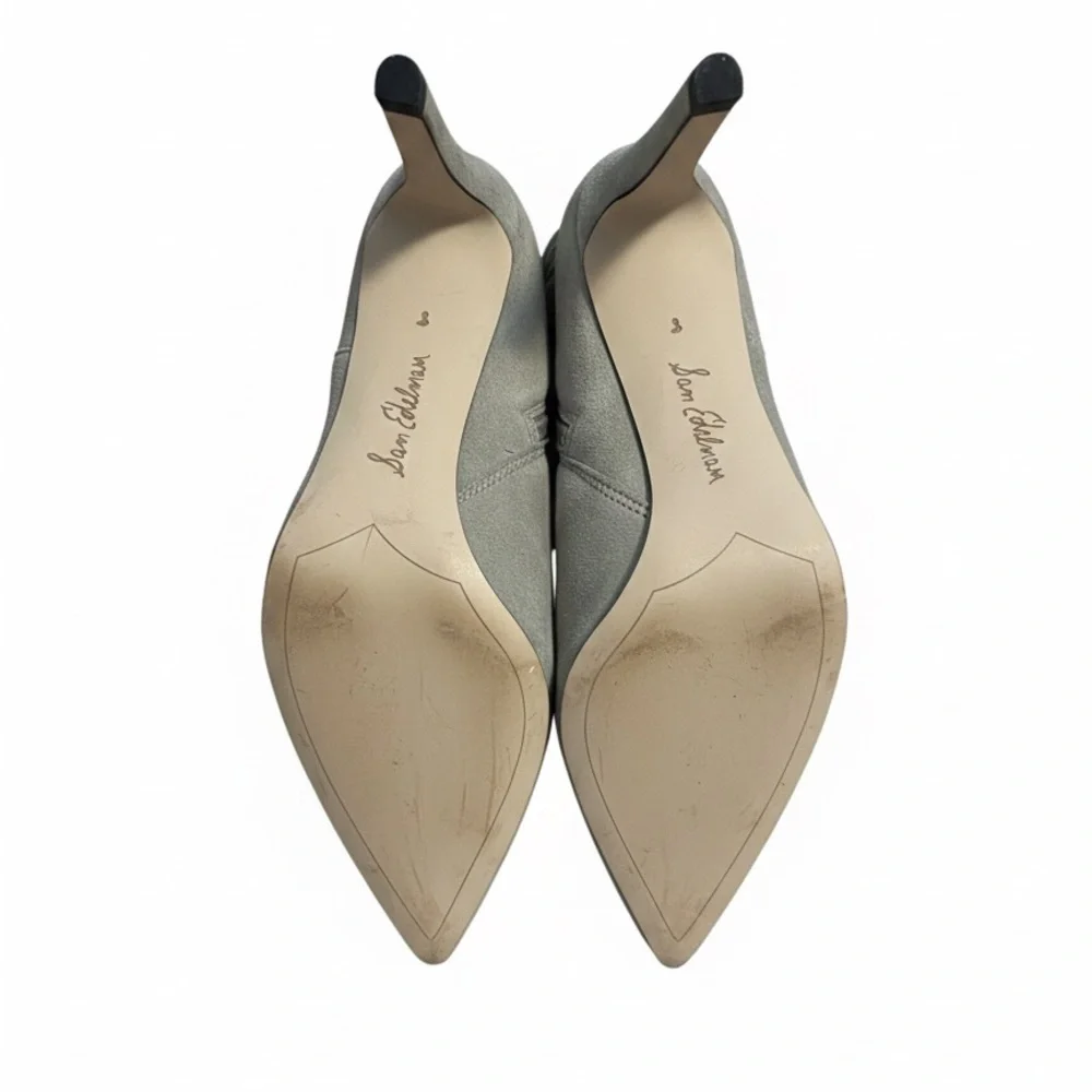 Sam Edelman, 8, Grey Suede Fringe Stiletto‎ Ankle Boots